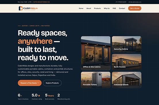 CabinWala website